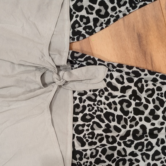 Christian Siriano NWT Gray and Black animal print Pajama sleepwear joggers set - Picture 4 of 8